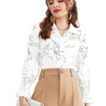 Selvia Women's Full Sleevees Digital Printed Crepe Casual Shirt