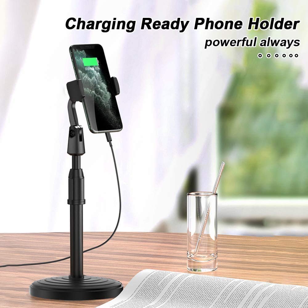 Sounce Phone Tabletop Stand Height Angle Adjustable Stand, Phone Holder for Desk Compatible with OnePlus Redmi Samsung Mi Oppo Vivo iPhone12 Mini 11 Pro Xs Xr X 8 7 Plus, All Smartphones (Black)
