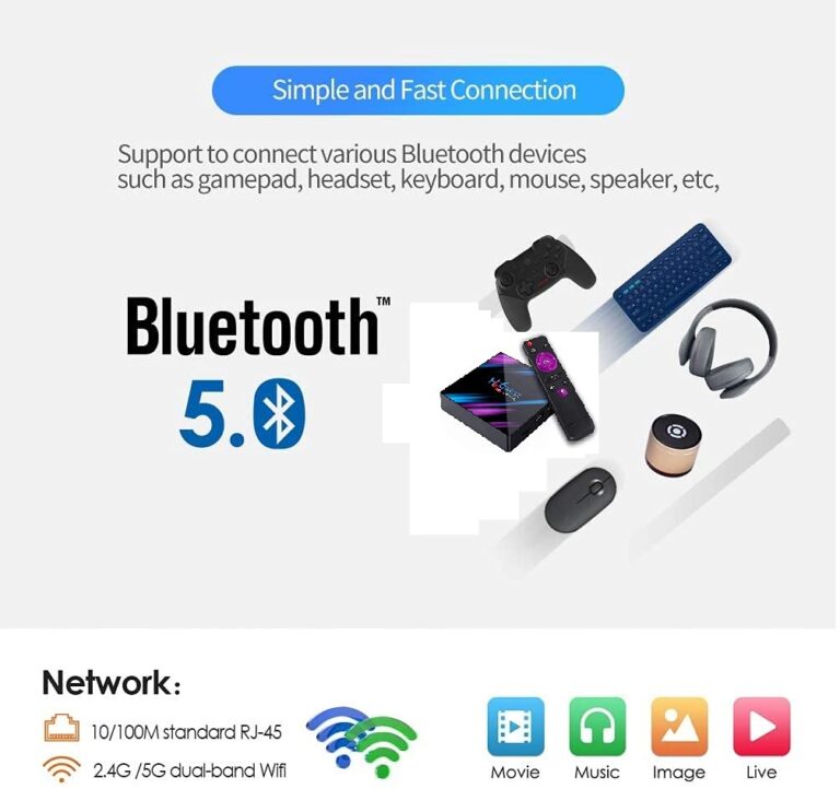 TECHDASH® Android 10 | 4GB Ram 32GB ROM | Dual WiFi 2.4/5 Ghz | Bluetooth | RK3318 Processor | 4K Android Mini PC Box