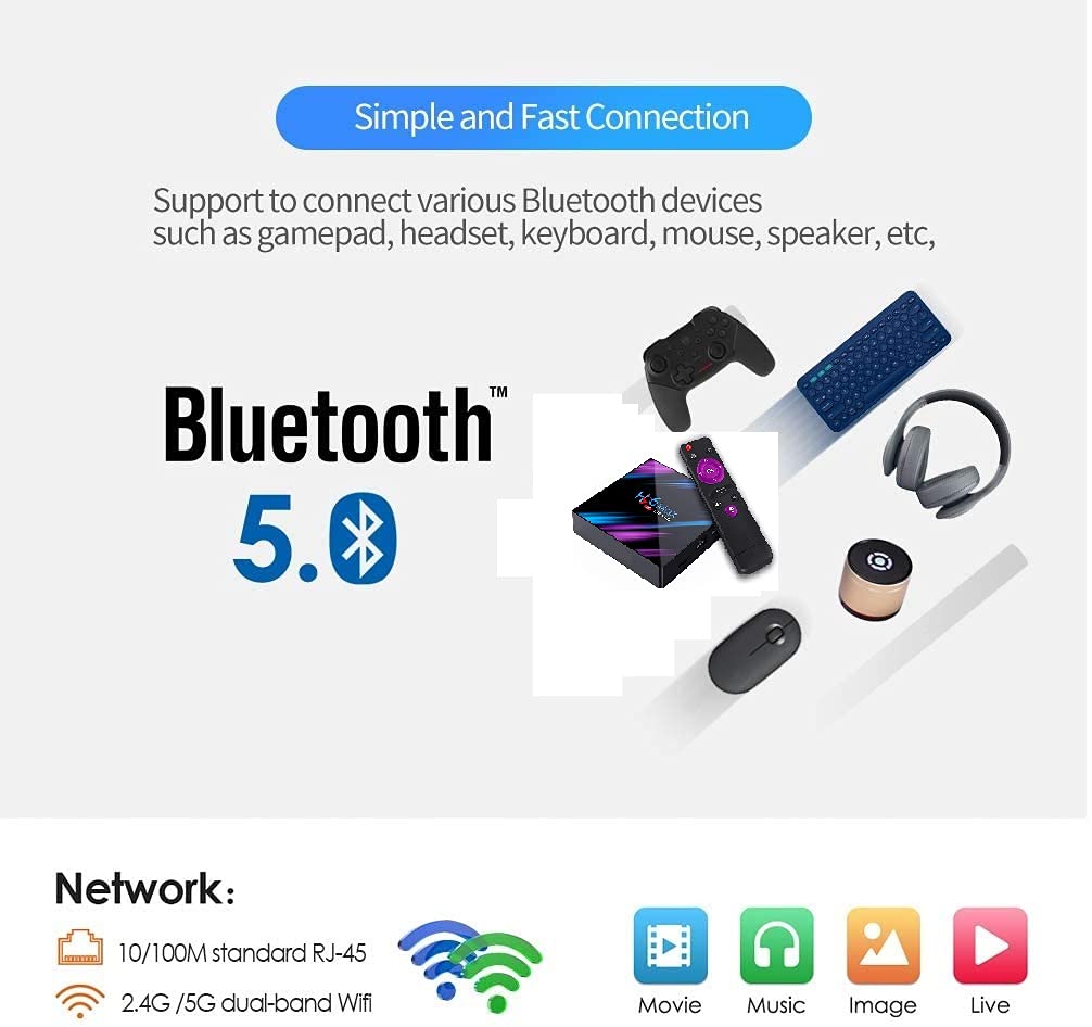 TECHDASH® Android 10 | 4GB Ram 32GB ROM | Dual WiFi 2.4/5 Ghz | Bluetooth | RK3318 Processor | 4K Android Mini PC Box