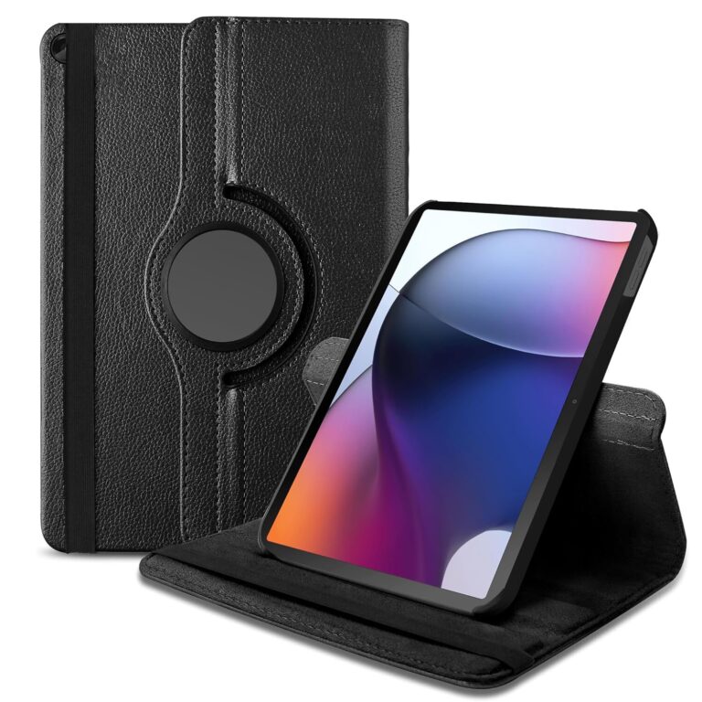 TGK 360 Rotatable Smart Flip Case Cover for Motorola Moto Tab G62 10.6 inch Tablet (Black)