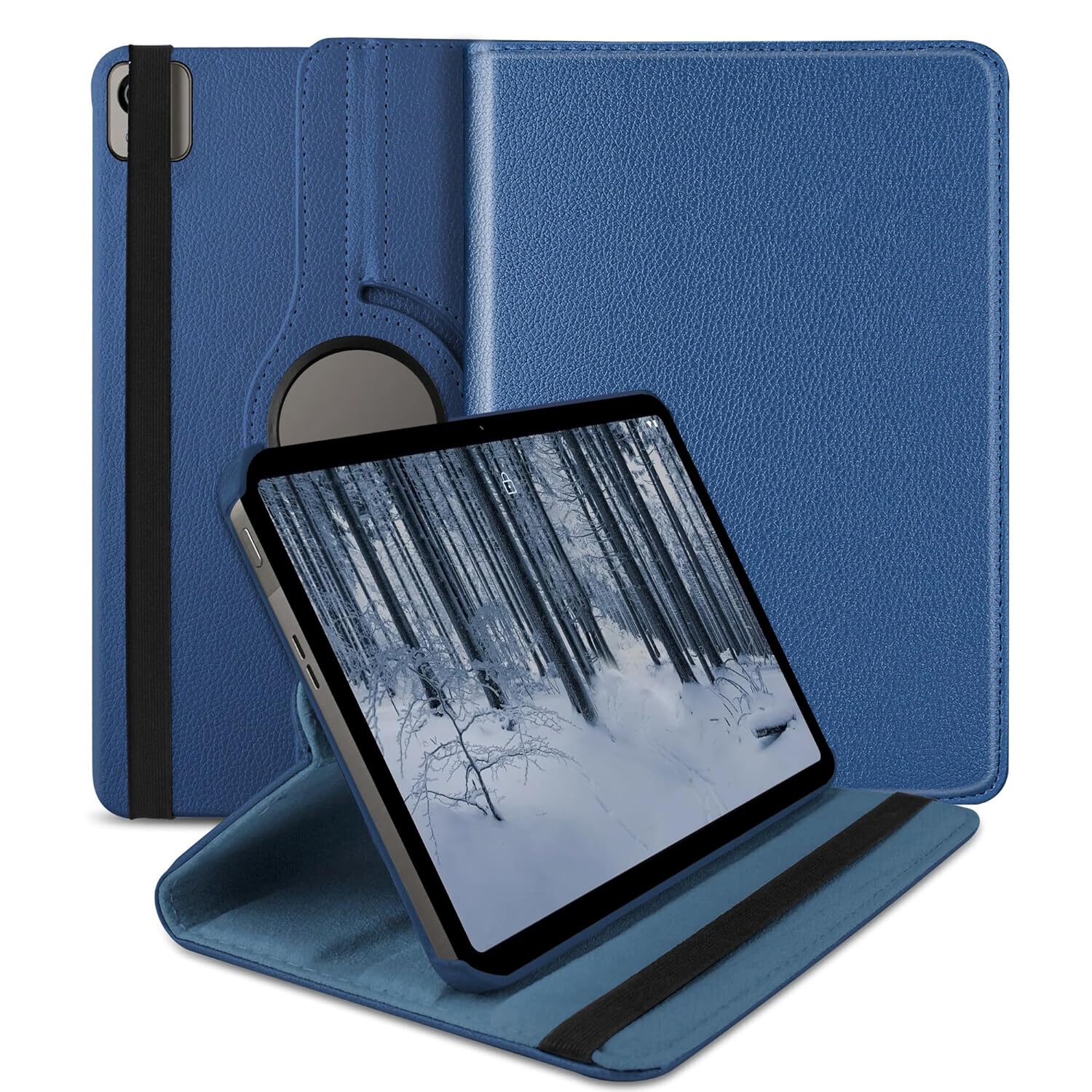TGK 360 Rotatable Smart Flip Case Cover for Nokia Tab T21 10.36 inch Tablet (Dark Blue)