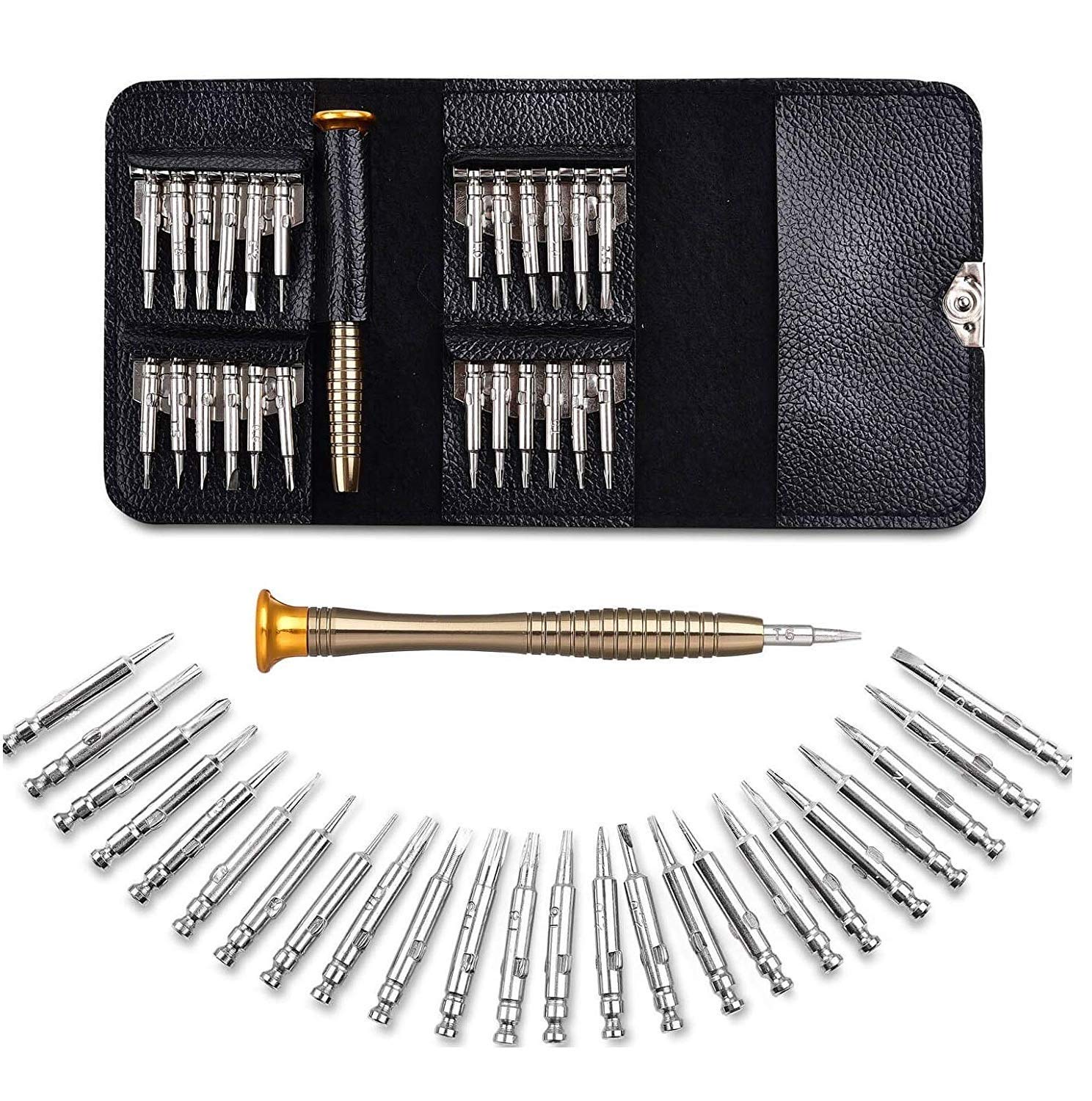 TIVANY Latest PC Repair Screwdriver Set, 25 in 1 Professional Precision Screwdriver Set, Multi-Function Magnetic Repair Computer Tool Kit For Mobiles/Tablets/Glasses/Laptop/PC