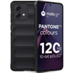 TheGiftKart Liquid Silicon Back Cover Case for Motorola Moto G84 5G | ShockProof Military Grade Protection | Micro-Fibre Cloth On Inner Side | Built-in Anti-Slip Grip Motorola G84 Back Cover (Black)
