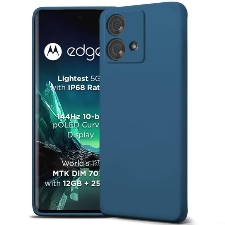 TheGiftKart Liquid Silicone Back Cover Case for Motorola Moto Edge 40 Neo 5G | Soft Micro-Fibre Lining Inside | Camera Protection Bump | Shockproof Back Cover for Moto Edge 40 Neo 5G (Silicone, Blue)