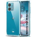TheGiftKart ShockProof Back Cover Case for Motorola Moto Edge 40 Neo 5G | Raised Bumps for Camera & Screen Protection | Ultra Clear Soft Silicone Back Cover for Motorola Edge 40 Neo (Transparent)