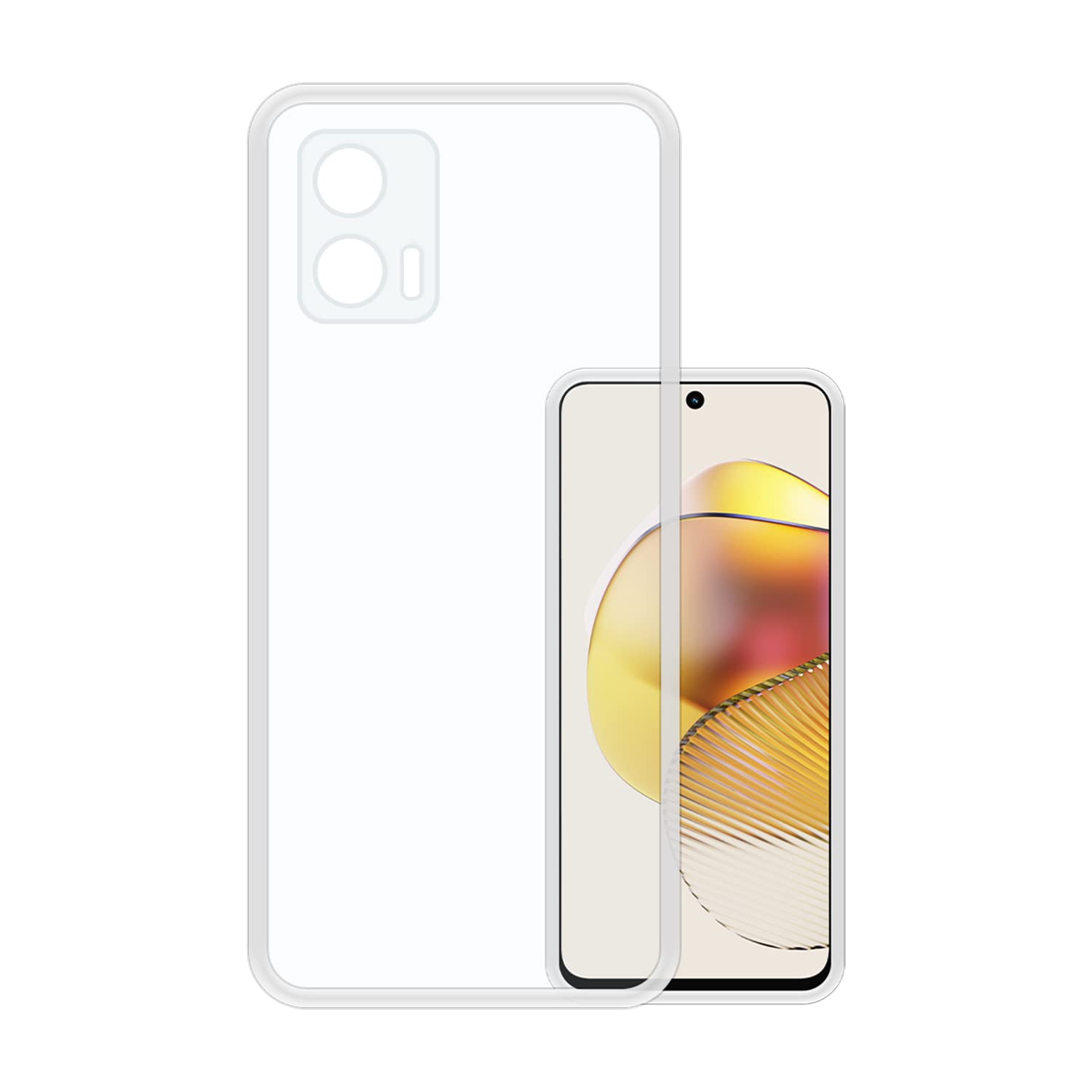 VIDO Transparent Back Case Cover for Motorola Moto G73 5G (Soft & Flexible & Camera Protection Back Case)