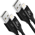 Wayona Nylon Braided (2 Pack) USB Syncing and Charging Cable sync and Charging Cable for Iphone, Ipad, (3 FT Pack of 2, Black)