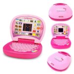 Wembley Laptop Toy for Kids 1 2 3-6 Years Baby Computer Toy Electronic Number Alphabet Charts for Kids Learning Educational Toy with Sound & Music BIS Approved - Pink