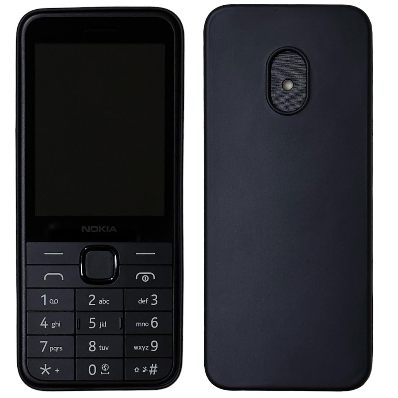 ZAOMA Back Cover Case Compatible for Nokia 220 4G 2024 DS - Model No. : TA-1617 - (Pack of 2) (NK2204G_PREMBLK)