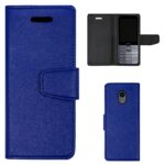 ZAOMA Diary Type Flip Flap Case Cover Compatible for Nokia 235 4G 2024 DS - Model No. : TA-1616 (NK2354G_MERBLUE)