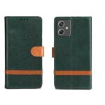 Inktree Motorola Moto G64 5G Flip Cover | Premium Leather Finish Flip Cover |Complete Protection Flip Cover for Motorola Moto G64 5G - Green Stripe