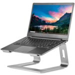 RUBOXA Ergonomic Laptop Stand for Desk Elevated Laptop Computer Stand with Nonslip Tabs Prevents Shoulder Back and Neck Pain and Laptop Overheating (Silver)