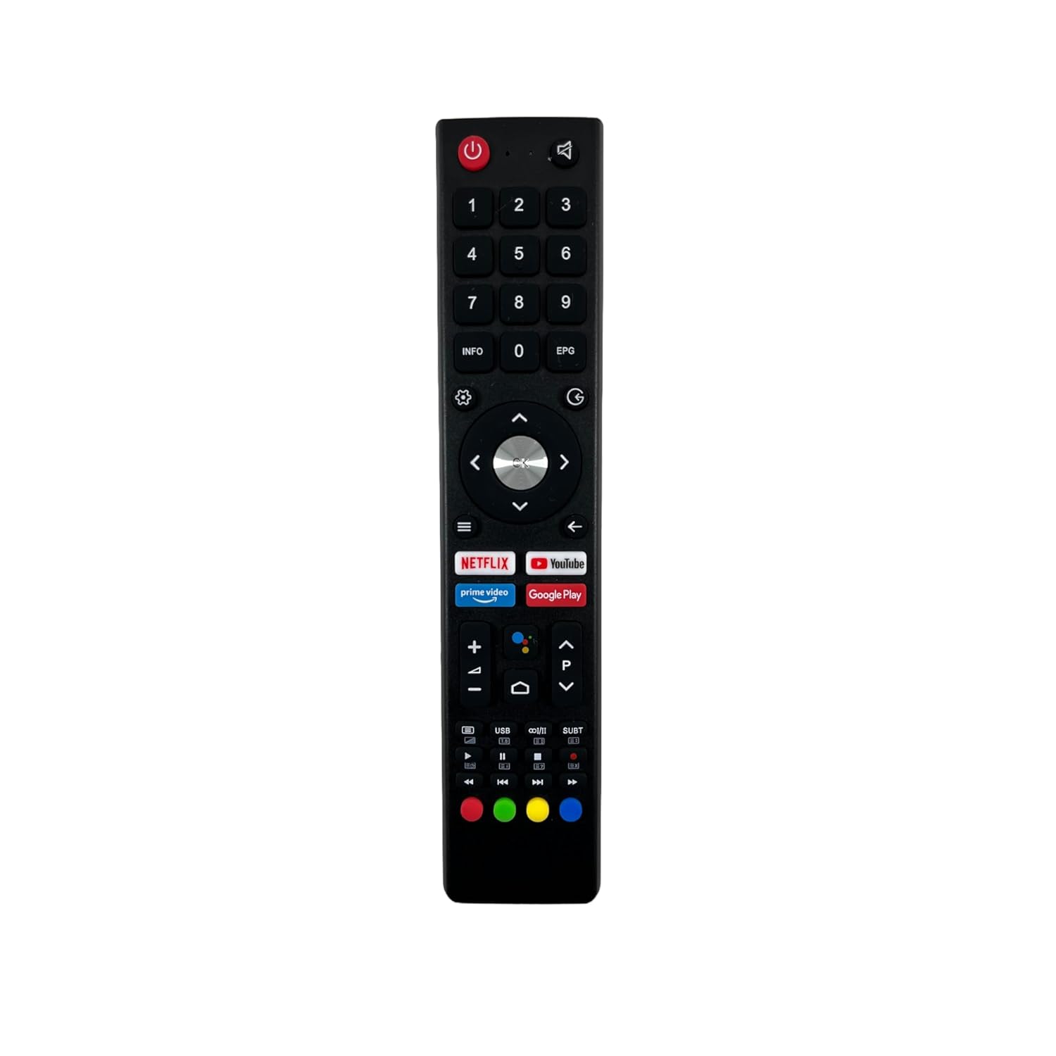 7SEVEN® Compatible for Nokia Smart Tv Remote Original Suitable for Android 4k LED UHD HD Nokia Tv Remote with Voice Command and Google Assistant Plus 4 OTT Hotkeys - Pairing Must