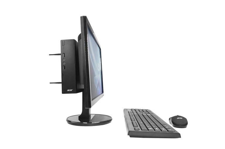 Acer Veriton E220 Mini PC Intel Celeron Quad N5105 (8GB DDR4 RAM/256GB SSD/Windows 11 Home/WiFi+BT) with Wired Keyboard & Mouse 19.5" Monitor with VGA and HDMI Ports - K202HQL