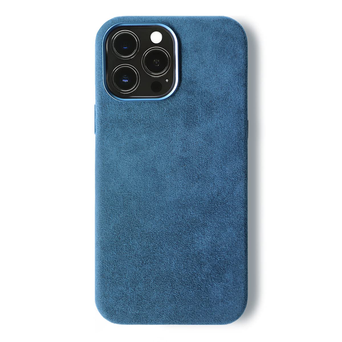 Alma Alcantara Phone Case For Iphone 12 Series (12/12 Pro, Navy Blue) - Faux Leather