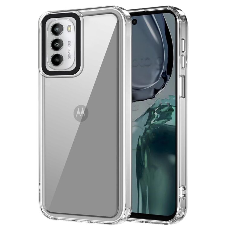 Amazon Basics Back Case Cover for Motorola Moto G82 5G (TPU + PC_Transparent)
