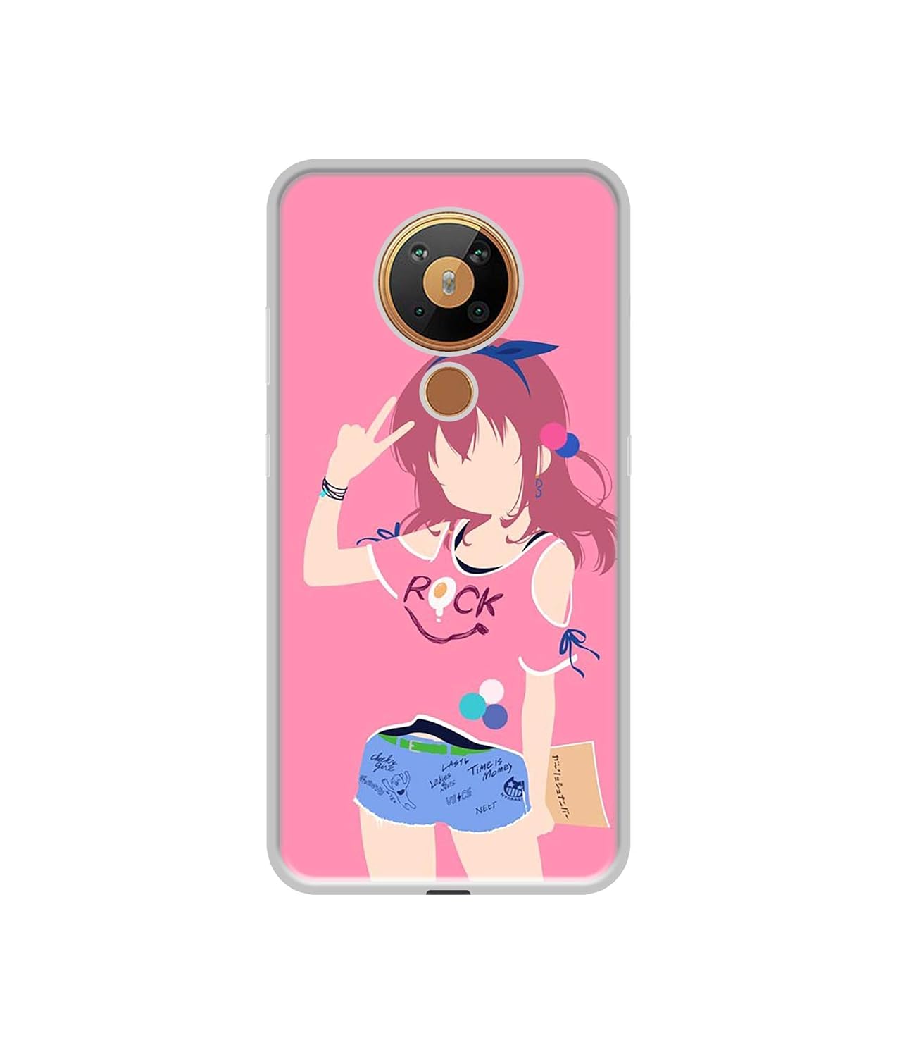Amazon Brand - Solimo Designer Rock Lady Vector UV Printed Soft Back Case Mobile Cover for Nokia 5.3