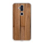 Amazon Brand - Solimo Designer Wooden Art UV Printed Soft Back Case Mobile Cover for Nokia 8.1