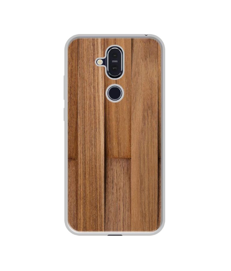Amazon Brand - Solimo Designer Wooden Art UV Printed Soft Back Case Mobile Cover for Nokia 8.1