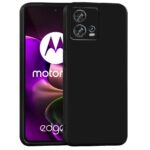 Casotec Back Cover for Motorola Edge 30 Fusion 5G | Full Camera Protection | Premium Liquid Silicon Case | Flexible Bumper Case for Motorola Edge 30 Fusion 5G (Black)