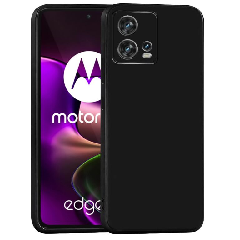 Casotec Back Cover for Motorola Edge 30 Fusion 5G | Full Camera Protection | Premium Liquid Silicon Case | Flexible Bumper Case for Motorola Edge 30 Fusion 5G (Black)