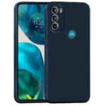 Casotec Back Cover for Motorola Moto G71 5G | Full Camera Protection | Premium Liquid Silicon Case | Flexible Bumper Case for Motorola Moto G71 5G (Dark Blue)