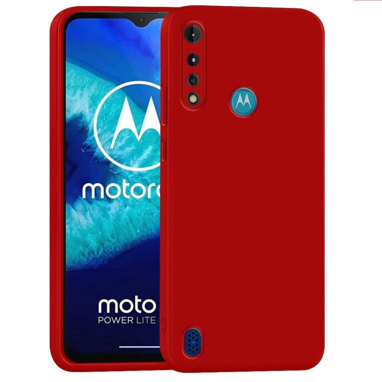 Casotec Back Cover for Motorola Moto G8 Power Lite 4G | Full Camera Protection | Premium Liquid Silicon Case | Flexible Bumper Case for Motorola Moto G8 Power Lite 4G (Red)