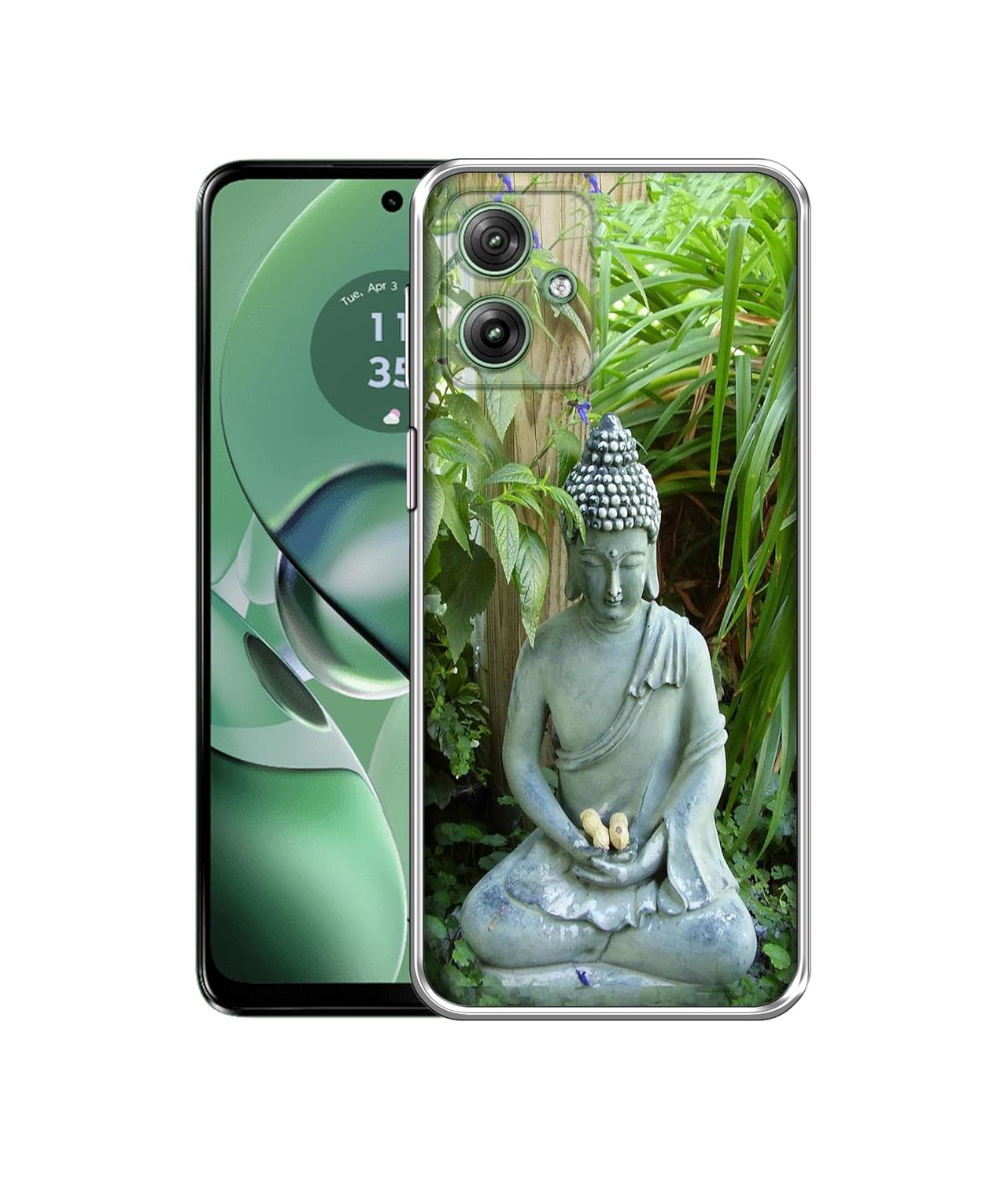 Casotec Buddhism Design Printed Silicon Soft TPU Back Case Cover for Motorola Moto G54 5G / G64 5G