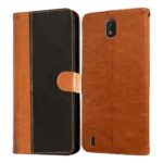 Casotec Flip Cover for Nokia C01 Plus | Premium Leather Finish | Inbuilt Pockets & Stand | Flip Case for Nokia C01 Plus (CamelBlack)