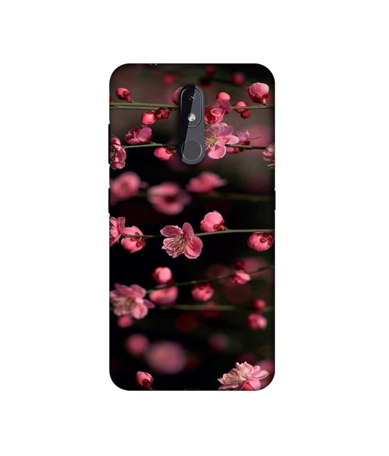 Casotec Pink Flowers Design 3D Printed Hard Back Case Cover for Nokia 3.2