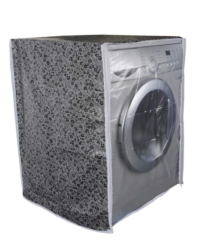 Classic® Front Load Washing Machine Cover Suitable for Motorola Washing Machines of 10.5 Kg (X-Large, 63 cm X 68 cm X 81 cm, Black & Grey)