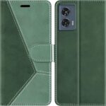 ClickCase Trend Series for Motorola Moto G85 5G Leather Wallet Flip Case Magnetic Closure Flip Cover for Motorola Moto G85 5G (Olive Green)