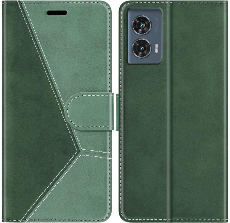 ClickCase Trend Series for Motorola Moto G85 5G Leather Wallet Flip Case Magnetic Closure Flip Cover for Motorola Moto G85 5G (Olive Green)