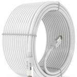 FEDUS Cat6 70 Meter High Speed 550Mhz / 10 Gigabit Speed Utp Lan, Network Internet Ethernet Rj45 Cable For Laptop, Television, Modem, Personal Computer, Router - White