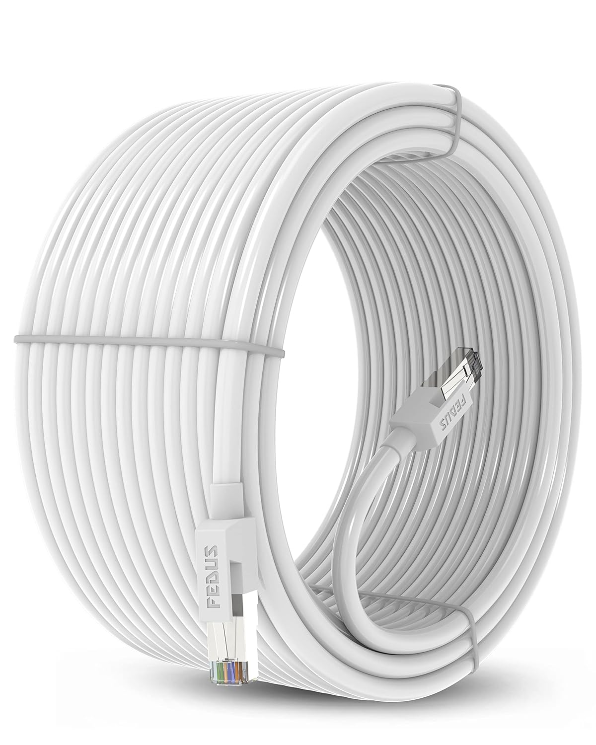 FEDUS Cat6 70 Meter High Speed 550Mhz / 10 Gigabit Speed Utp Lan, Network Internet Ethernet Rj45 Cable For Laptop, Television, Modem, Personal Computer, Router - White