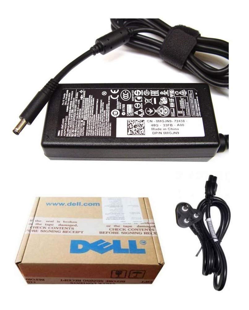FUGEN Laptop Adapter Charger 65w 19.5V 3.34A New Pin 4.5 X 3.0mm MGJN9 for Inspiron 11 (3147, 3148, 3152, i3152, 3153, 3157, 3158, 3162) Series W/O Power Cable - Black