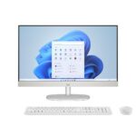 HP All-in-One 24,13th Gen Intel Core i7-1355U,23.8inch(60.5 cm),FHD,anti-glare,16 GB DDR4,512GB SSD, 710 White Wireless Keyboard and Mouse Combo,Windows 11,Shell white, 5.53kg,24-cr0037in
