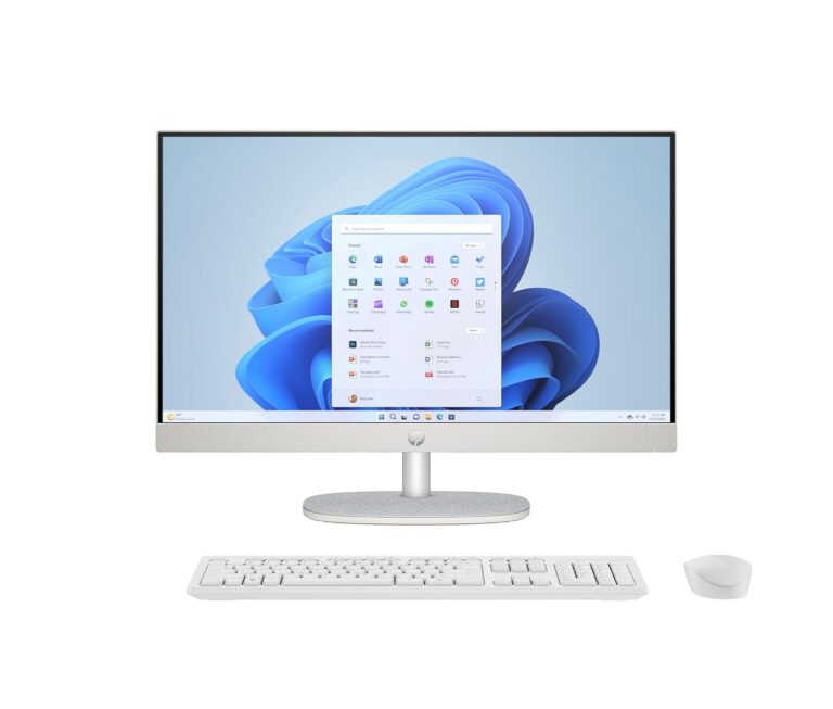 HP All-in-One 24,13th Gen Intel Core i7-1355U,23.8inch(60.5 cm),FHD,anti-glare,16 GB DDR4,512GB SSD, 710 White Wireless Keyboard and Mouse Combo,Windows 11,Shell white, 5.53kg,24-cr0037in
