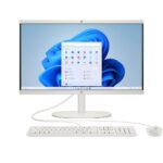 HP All-in-One Desktop,Intel® Celeron -N100,21.45 inch(54.5cm),FHD,Anti-Glare,8 GB DDR5, 512GB SSD,Dual 2W Speakers,White Wired Keyboard and Mouse Combo,White, Windows 11, 4.17kg,22-dg0153in
