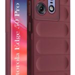 Jkobi Back Cover Case for Motorola Moto Edge 50 Pro (Matte Liquid Silicone | Micro-Fiber Cloth Inside | Camera Protection | Shockproof | Plum)