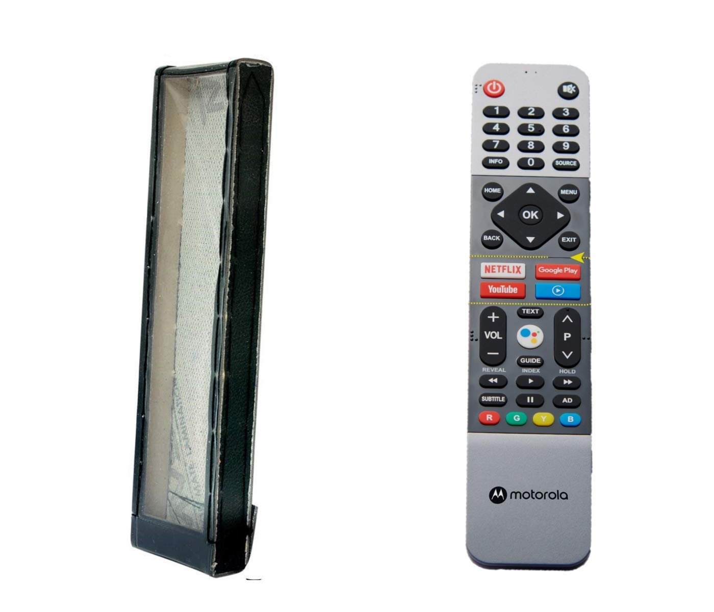 LUNAGARIYA®, Protective Cover for Motorola Smart Android 4K LED TV Remote Control,PU Leather Cover Holder (Before Placing Order,Please Check The Product Dimensions)
