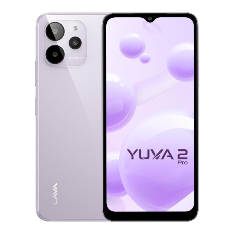 Lava Yuva 2 Pro (Glass Lavender, 4GB RAM, 64GB Storage)| 2.3 Ghz Octa Core Helio G37| 13 MP AI Triple Camera |FingerPrint Sensor| 5000 mAh Battery| Upto 7GB Expandable RAM