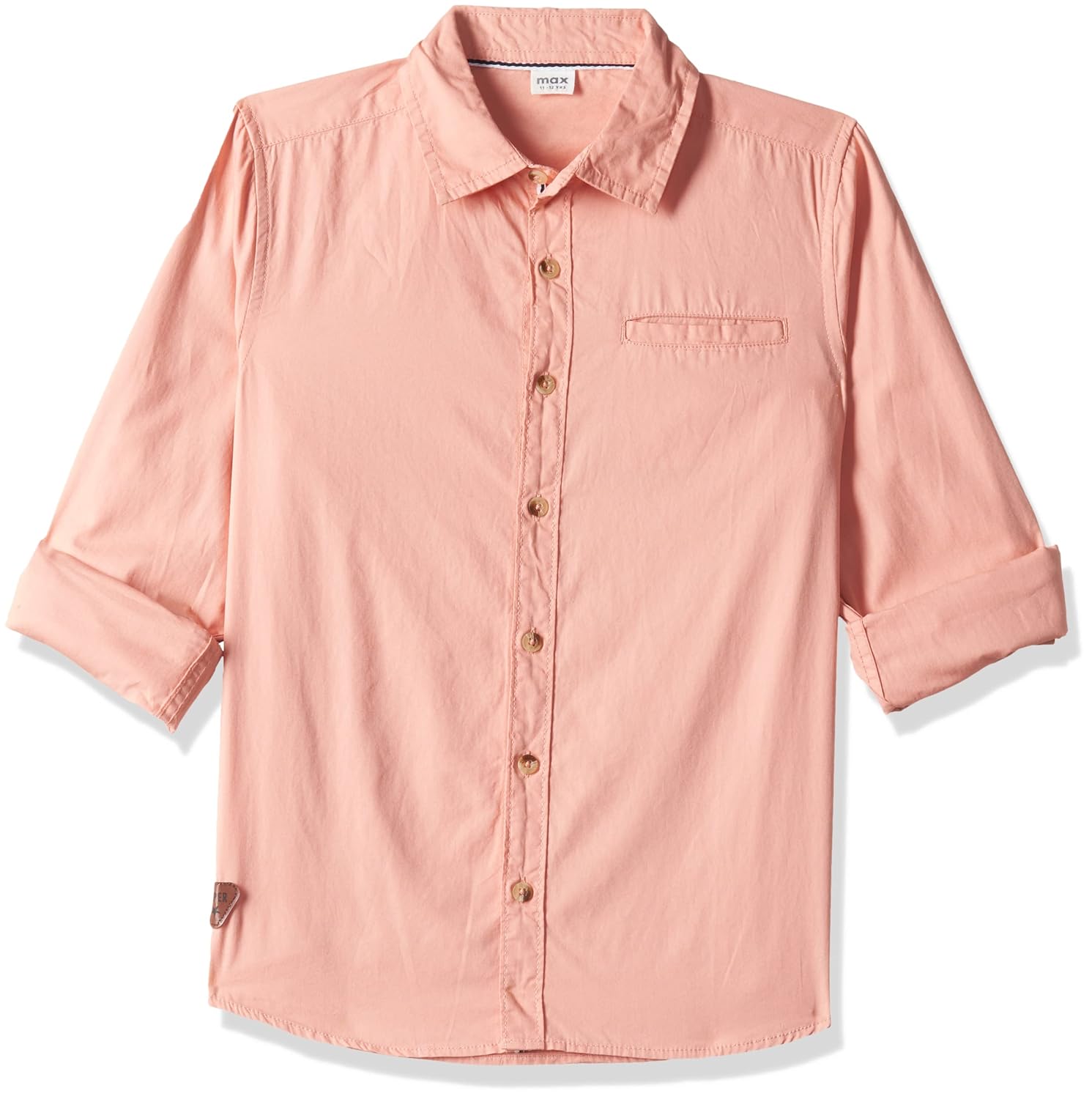 Max Boys Regular Fit Solid Full Sleeves Casual Shirt