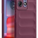 Mr. Case Liquid Soft Silicone Case for Motorola Moto Edge 50 Pro 5G | Comfort Grip Soft Touch Matte TPU | - Wine Red