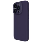Nillkin Case for Apple iPhone 15 Pro (6.1" Inch) Lens Wing Magnetic for Mag Safe Metal Camera Lens Protect Hidden Stand Liquid Silicon & Fibre Purple