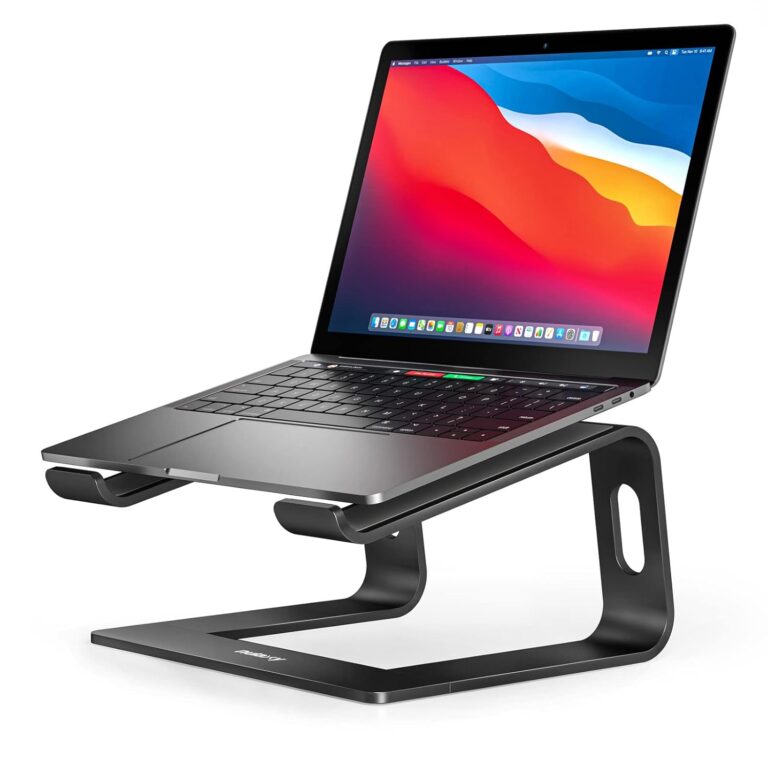 Nulaxy Laptop Stand, Ergonomic Aluminum Laptop Computer Stand, Detachable Laptop Riser Notebook Holder Stand Compatible with MacBook Air Pro, Dell XPS, HP, Lenovo More 10-15.6” Laptops