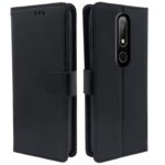 Pikkme Nokia 6.1 Plus Flip Case | Vintage Leather Finish | Inside TPU with Card Pockets | Wallet Stand | Magnetic Closing | Flip Cover for Nokia 6.1 Plus (Black)