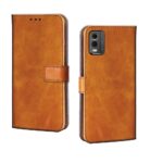 Pinaaki Enterprises Nokia C32 Flip Case | Premium Leather Finish Flip Cover |Complete Protection Flip Cover for Nokia C32 - Mango Beige