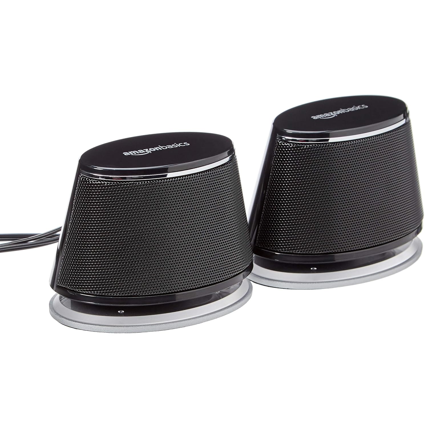 (Refurbished) AmazonBasics USB-Powered PC Computer Speakers with Dynamic Sound | Black